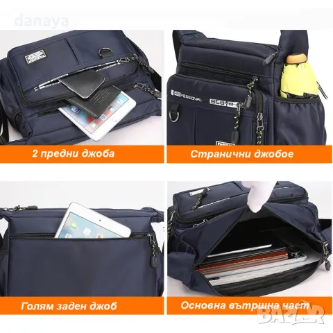 5234 Ежедневна чанта през рано с много отделения, снимка 5 - Чанти - 47304327