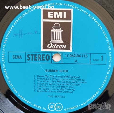 Грамофонна Плоча (The Beatles - Rubber Soul), снимка 3 - Грамофонни плочи - 52678385