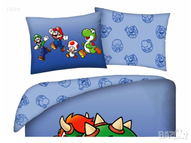 НОВИ! Спален комплект Super Mario двулицев калъфка и плик, снимка 2 - Спално бельо и завивки - 44311542
