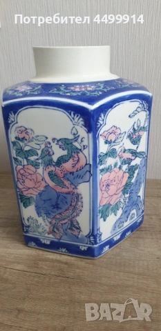 Стара порцеланова китайска ваза, снимка 8 - Антикварни и старинни предмети - 54188509