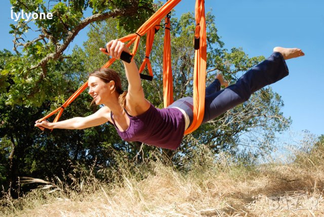 Нов Хамак за въздушна йога, Люлка за йога флай * екстра 2 метра широчина * lyly.one, снимка 16 - Йога - 31964551