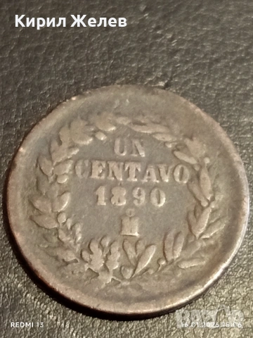 Рядка монета 1 сентаво 1890г. Мексико за КОЛЕКЦИЯ ДЕКОРАЦИЯ 53077