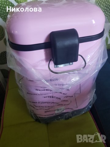 Wesco Single Boy Pink Кошче за отпадъци с капак и педал 13 L, снимка 10 - Други - 36957552