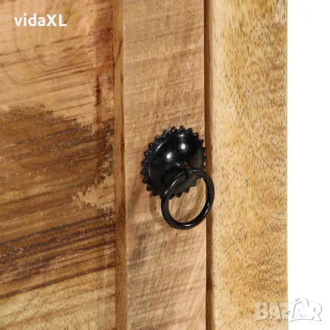 vidaXL Нощно шкафче 40x32x46 cm Масивна дървесина Грубо манго, снимка 6 - Шкафове - 56147499