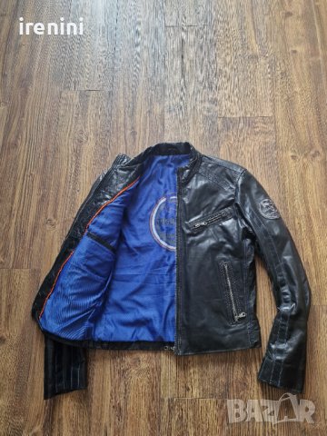 Страхотно мъжко кожено яке ROCKENBLUE,  естествена кожа,  размер  S , снимка 9 - Якета - 42361883