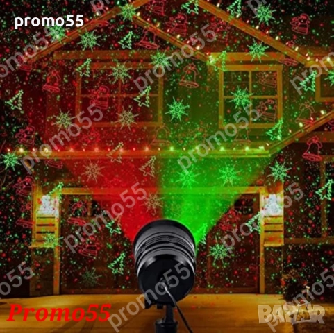 Светлинен Лазерен Проектор Декорация за Коледа 5в1, снимка 3 - Други - 52596139