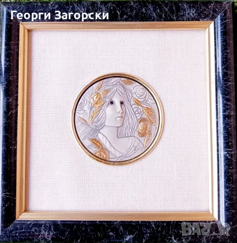 Картина рисувана върху сребърно  фолио, снимка 2 - Картини - 50305680