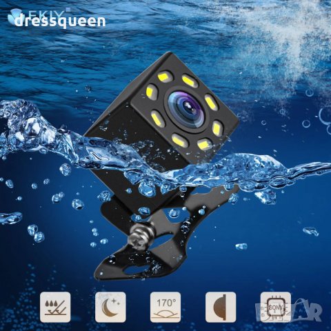 Камера с нощен режим за задно виждане с 8 LED диода, снимка 8 - Аксесоари и консумативи - 30370152