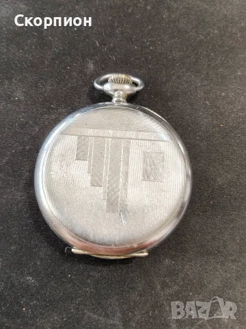 Швейцарски джобен часовник - Chronometre ARGENTAN CHROME, снимка 10 - Джобни - 51453087
