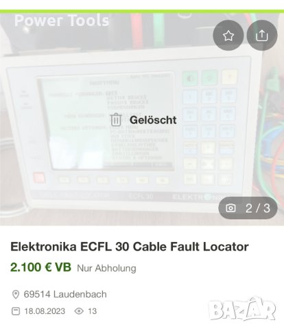 ELEKTRONiKA ECFL 30 - КОМПЛЕКСЕН КАБЕЛЕН ЛОКАТОР ЗА ПОВРЕДИ ДО 32км, снимка 12 - Други инструменти - 42381176