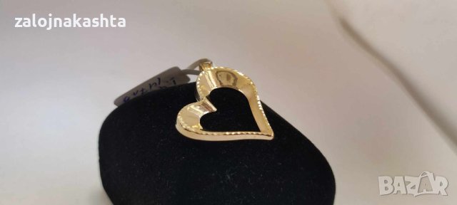 Нова Златна висулка сърце-1,47гр/14кр, снимка 2 - Колиета, медальони, синджири - 42492566