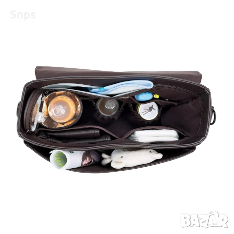 Чанта за пелени с аксесоари, чанта за повиване, кафява, снимка 4 - Други - 51736762