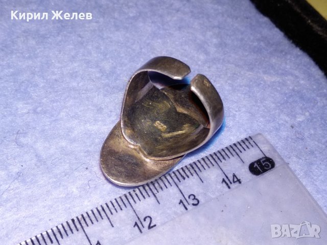 ПРЕКРАСЕН РЕГУЛИРУЕМ АНГЛИЙСКИ ВИНТИДЖ СТИЛ СРЕБЪРЕН ПРЪСТЕН СРЕБРО 925 МАЙСТОРСКИ ИЗРАБОТЕН 36604, снимка 16 - Пръстени - 39979906