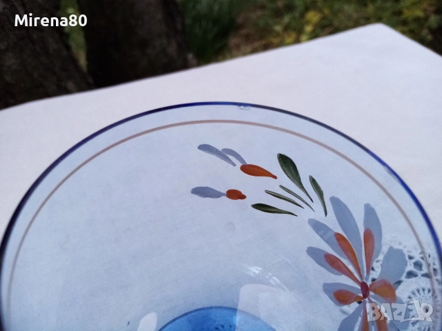 Сервиз за вода - синьо стъкло, снимка 6 - Сервизи - 52172382