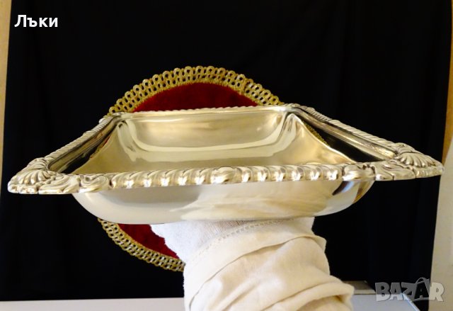 Английски бароков съд за сервиране 850 гр. , снимка 12 - Антикварни и старинни предмети - 38585994