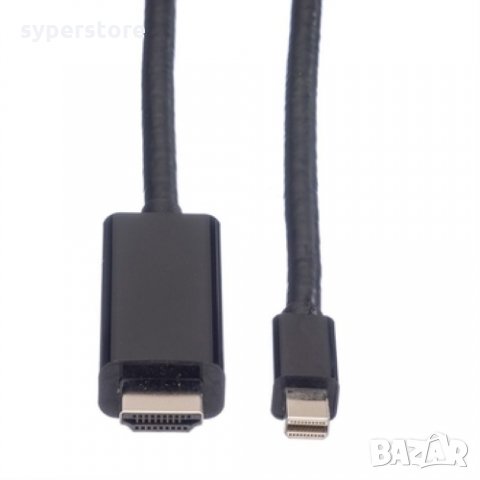 Кабел Mini DisplayPort - HDMI 2м, 4K Черен Digital One SP01260 Mini DP M към HDMI M, снимка 2 - Кабели и адаптери - 31446508