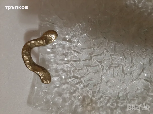 стъклена фруктиера ръчна изработка, снимка 4 - Декорация за дома - 50251844