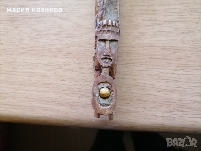 Ножка с резбована дръжка, снимка 6 - Антикварни и старинни предмети - 43919395