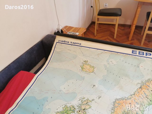 Стара учебна карта на Европа полезни изкопаеми , снимка 10 - Антикварни и старинни предмети - 39975699
