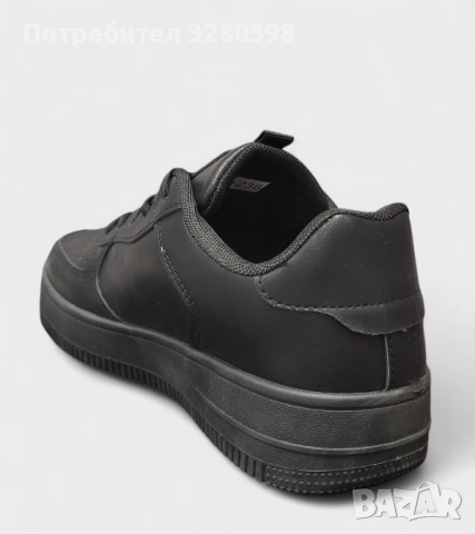 Мъжки кецове с равна подметка в изцяло черен цвят модел: BK-236 All Black, снимка 4 - Кецове - 51849416