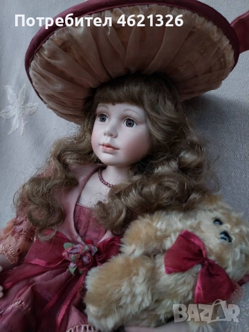 Колекционерска порцеланова кукла Стефани лимитирана серия, като нова, снимка 7 - Декорация за дома - 52044315