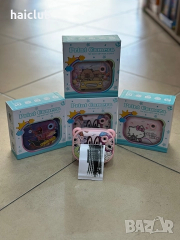 Детски фотоапарат с принтер Стич,Лабубу,Капибара/Camera print, снимка 9 - Фотоапарати - 52517401