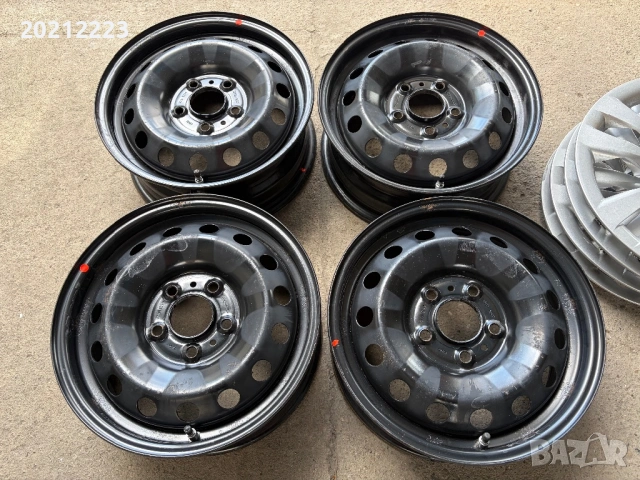 4 броя железни джанти+тасове за Hyundai IX20,Hyundai I30,Hyundai IONIQ 15, снимка 7 - Гуми и джанти - 54122136