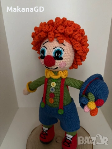 Плетена играчка клоун, снимка 8 - Плюшени играчки - 54071805