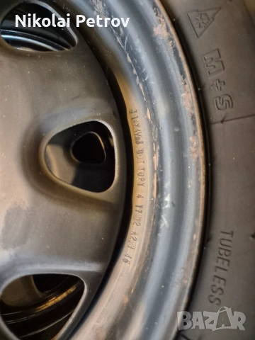 Железни джанти с гуми 165/70/R14 4.5J, снимка 2 - Гуми и джанти - 54268625