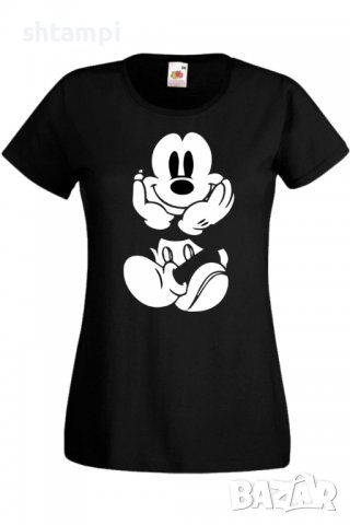 Дамска Тениска Mikey Mouse Smile,Изненада,Повод,Подарък,Празник, снимка 10 - Тениски - 37641552