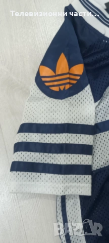 Оригинална винтидж Adidas Originals 90s Style Navy White Orange Mesh спортна тениска,за 10 годишни, снимка 7 - Спортни дрехи, екипи - 54332122