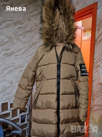 Зимно дамско якенце Цвят Камел, снимка 4 - Якета - 51865322