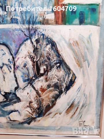 Стара картина Тодор Калпакчиев, снимка 4 - Картини - 43438539