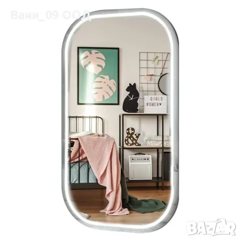 LED неоново огледало 50х30см, снимка 3 - Огледала - 49077285