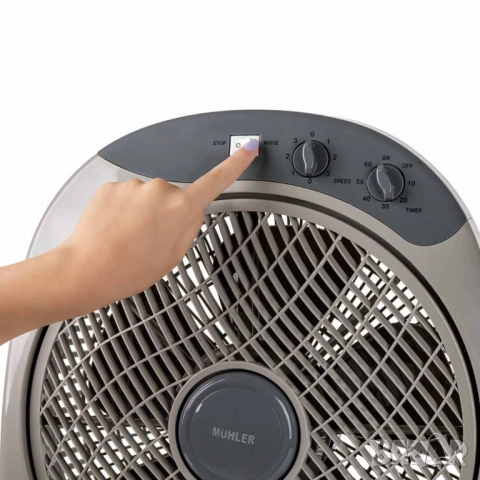 Подов вентилатор Muhler SMX-1235 – 12'', 35W, с бокс и таймер за удобен контрол, снимка 3 - Друга електроника - 51948623