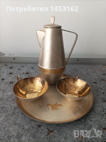 Антикварен руски сет за кафе , снимка 3 - Антикварни и старинни предмети - 42292172