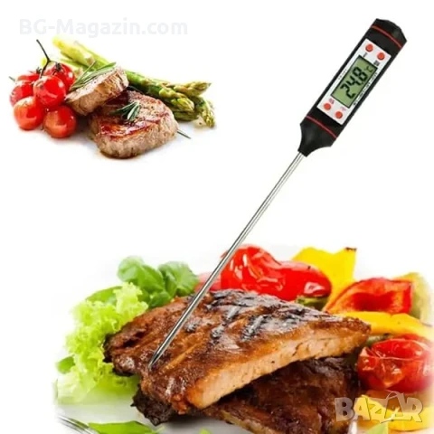 Кухненски електронен термометър за готвене месо мляко вода чай готвене сонда еър фрайър Airfryer , снимка 6 - Други - 51028710