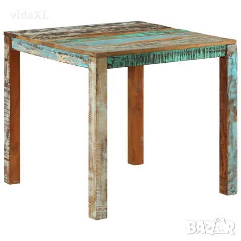 vidaXL Трапезна маса, 82x80x76 см, регенерирано дърво масив, снимка 9 - Маси - 56147135
