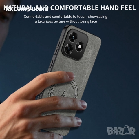 WANLONFENG Магнитен Калъф за Honor X5c Plus 4G/ Honor X5c 4G - MagSafe, Вкл. Протектор, 4 Цвята, снимка 8 - Калъфи, кейсове - 52628728