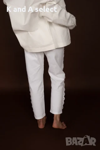 Бели дънки със златисти акценти Aurora, снимка 5 - Дънки - 51170774