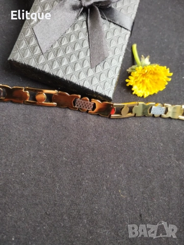 Гривна в златист цвят, подходяща за мъже и жени, снимка 4 - Други стоки за дома - 52905980