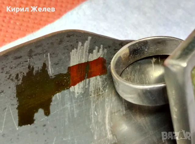 СТАР ПРЪСТЕН УНИКАТ КОСТ в МЕЛХИОНЕР ОБКОВ със СРЕБЪРЕН РИНГ и КРАЛСКИ СЕДЕФ ЧАСТ от КОМПЛЕКТ 37180, снимка 5 - Антикварни и старинни предмети - 49885931