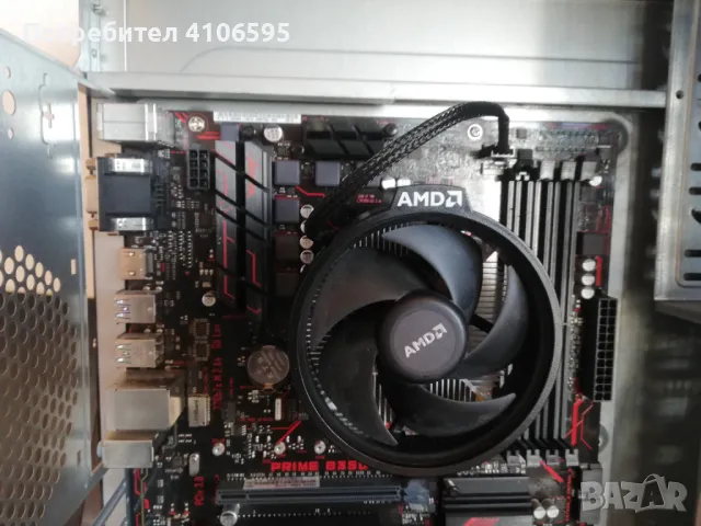 Asus Prime B350-plus с AMD Ryzen 5 1600 Sapphire Nitro+ 8GB, снимка 4 - Дънни платки - 47561607