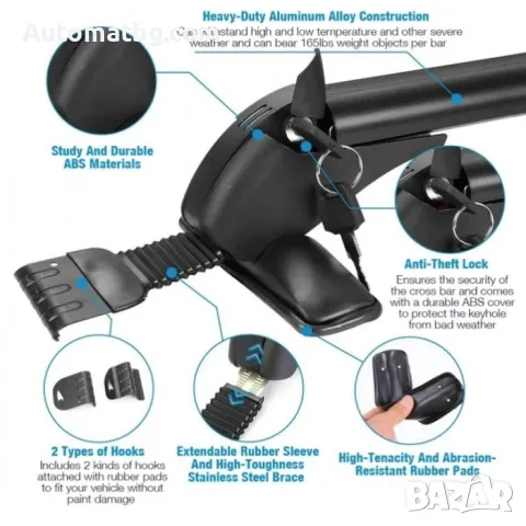 Комплект греди за автомобил Automat, Универсални, Багажник, До 75кг, 110см, снимка 5 - Аксесоари и консумативи - 48839627