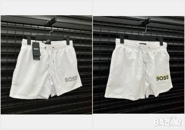 Hugo Boss Мъжки Бели Плажни Шорти🩳Плувни Шорти🩳Мъжки Бански В Бял Цвят Хуго Бос 2 Модела Код D2505, снимка 1