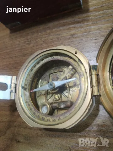 Старинен компас Natural Sine Berlin , снимка 4 - Антикварни и старинни предмети - 50177458