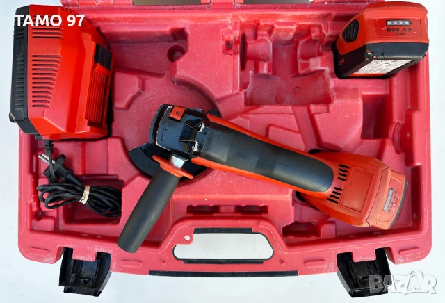 Hilti AG 125-A22 - Безчетков акумулаторен ъглошлайф 2x22V 5.2Ah перфектен!, снимка 2 - Други инструменти - 53134209