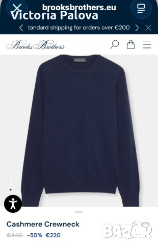 Brooks Brothers черен пуловер 100% скъп кашмир унисекс, снимка 12 - Пуловери - 53930050