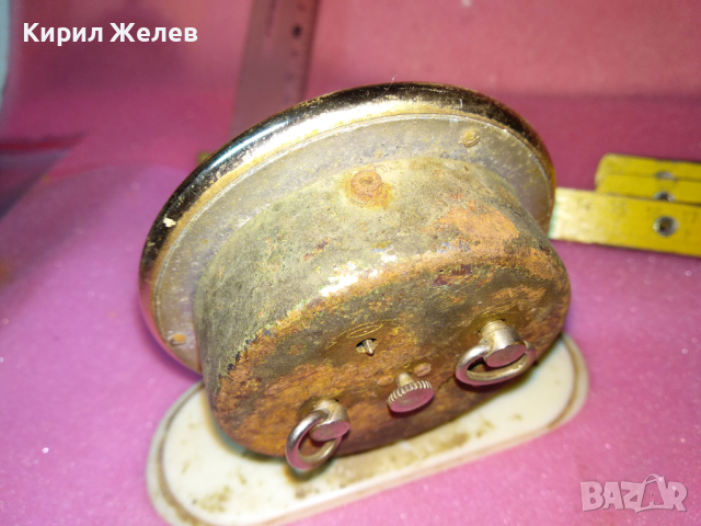 SLAVA MADE in USSR Стар КОЛЕКЦИОНЕРСКИ РУСКИ БУДИЛНИК МЕХАНИЧЕН НАСТОЛЕН ЧАСОВНИК СЛАВА СССР 13696, снимка 8 - Антикварни и старинни предмети - 44536257