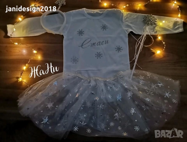 Коледен комплект “Снежинка”, снимка 3 - Комплекти за бебе - 52320779